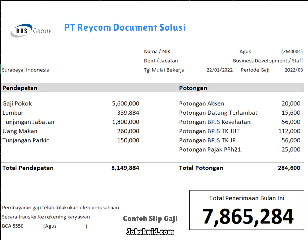 Slip Gaji PT Reycom Document Solusi Slip Gaji PT Reycom Document Solusi
